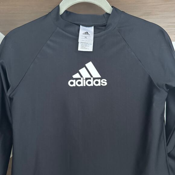 Adidas Long Sleeve Rash Guard in Black - Picture 2 of 5